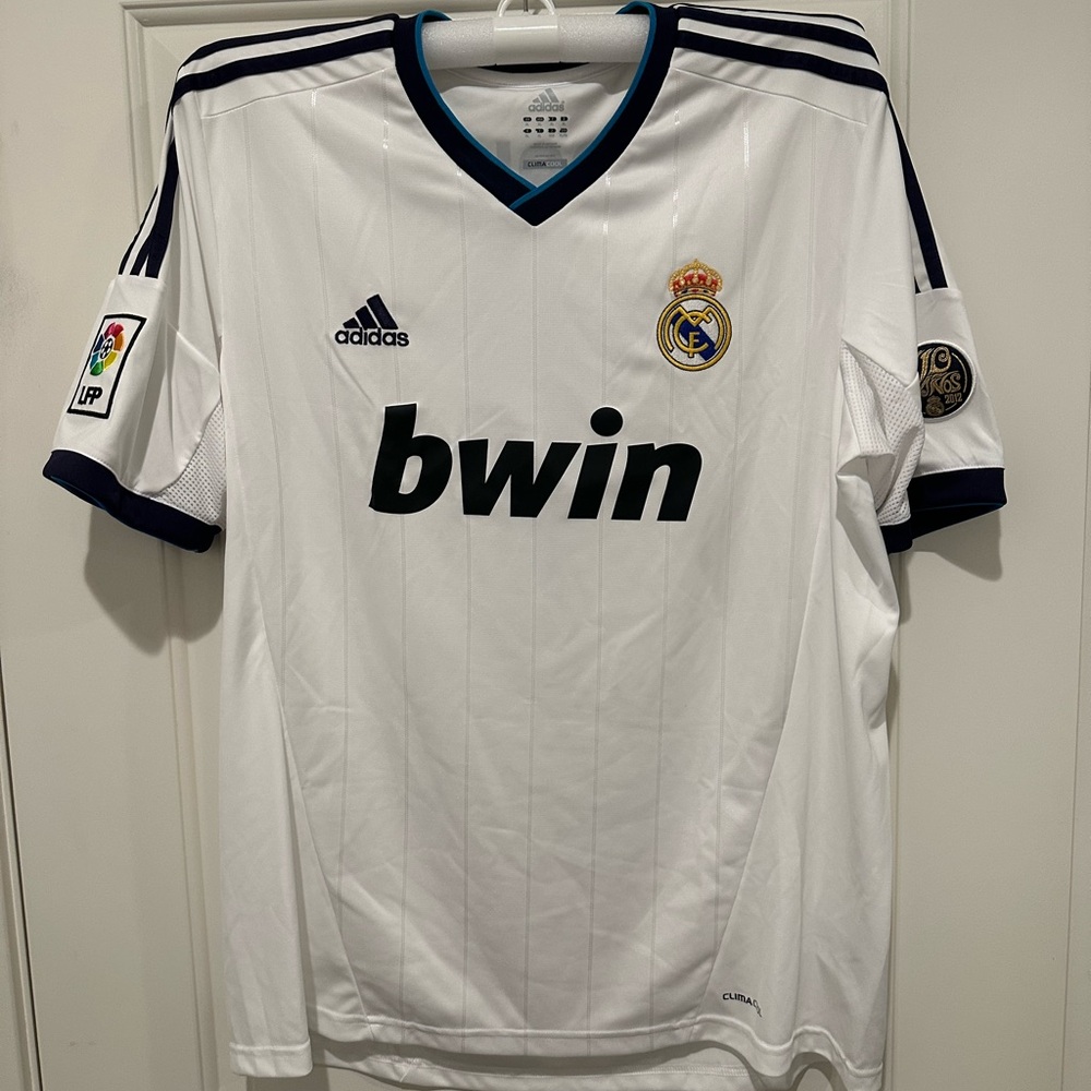 Adidas White Real Madrid 110 Year Jersey